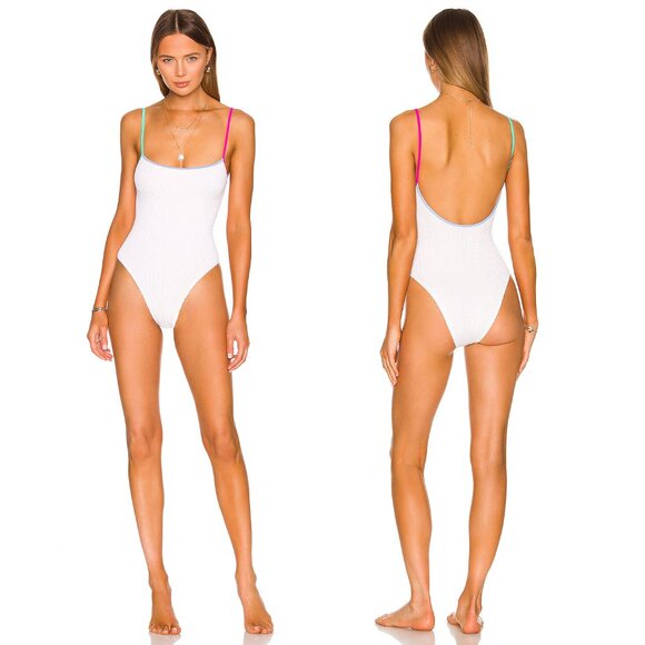 Bound by Bond-Eye Palace One Piece Swimsuit White Multi One Size NEW NWT - Picture 1 of 8
